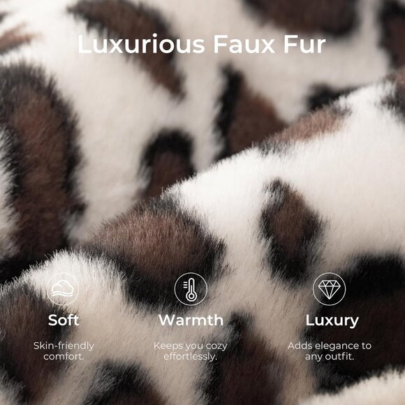 ⚡Women's Cheetah Tan Fuzzy Scuff Slippers Soft Comfy Memory Foam Non Slip - Picture 3 of 6